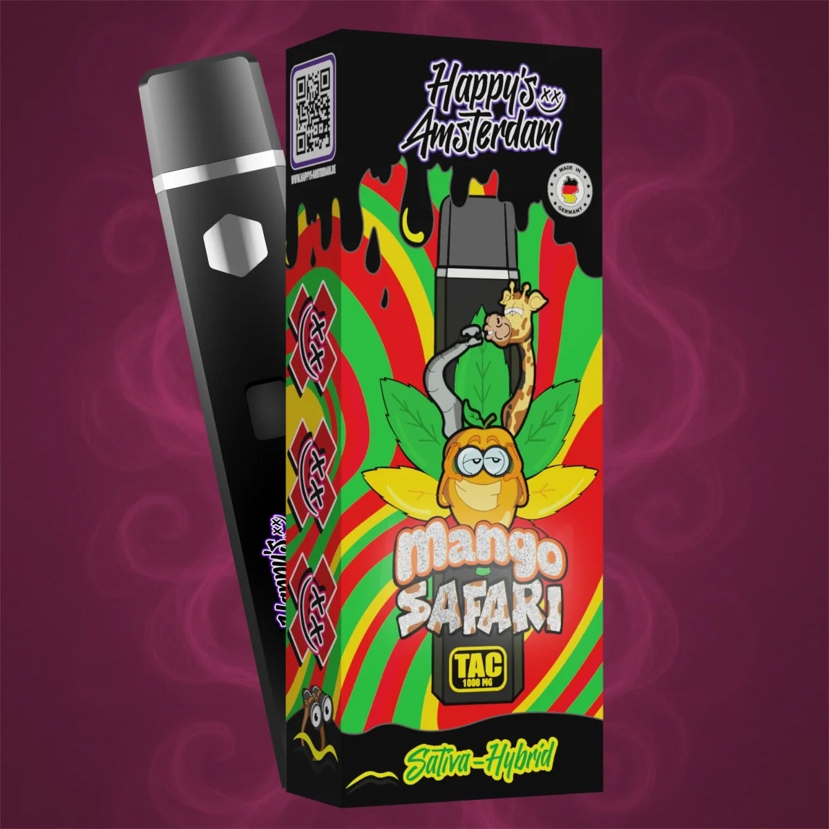 Happy's Amsterdam TAC Vape Mango Safari 1ml
