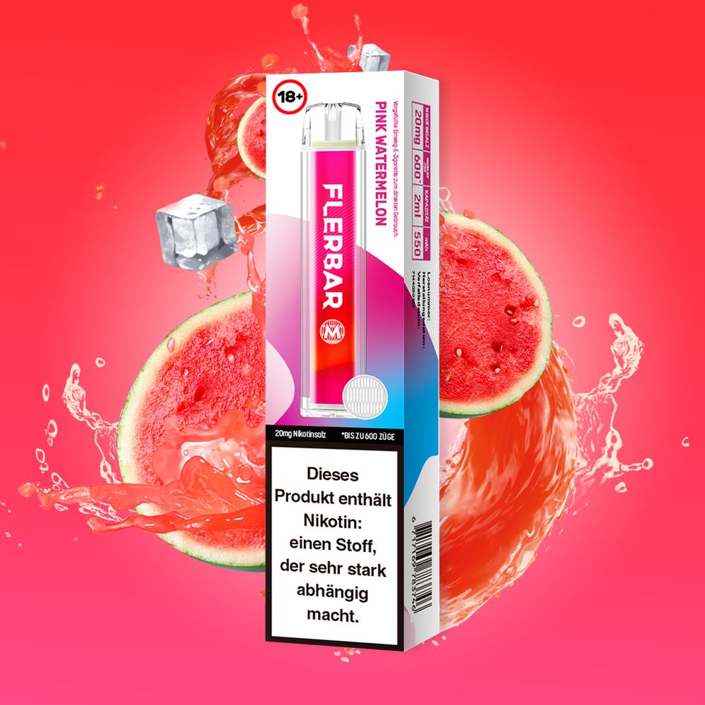 Flerbar M Pink Watermelon Einweg Vape 20mg