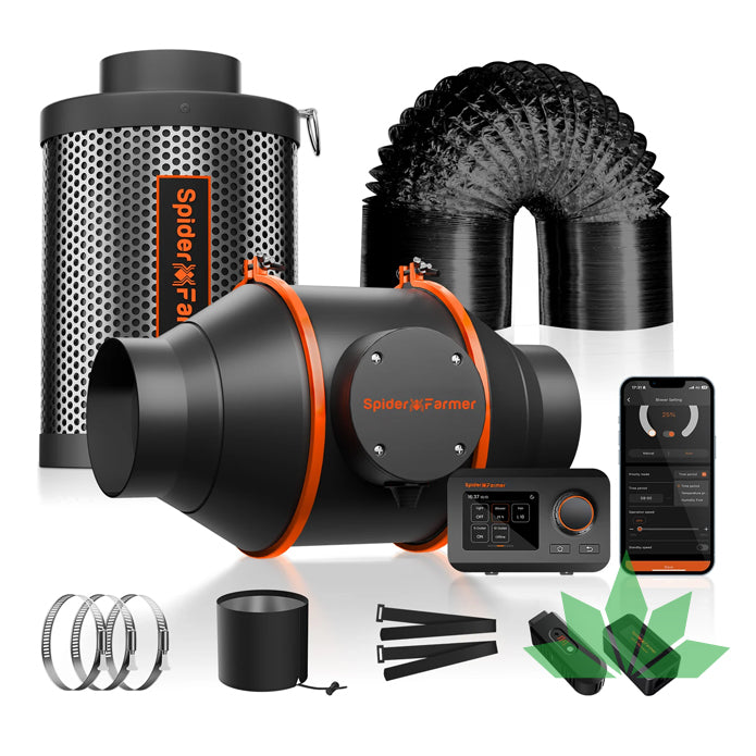 Spider Farmer 70x70x160 Smart Grow Tent Kit mit G1500 LED – Ansicht 2