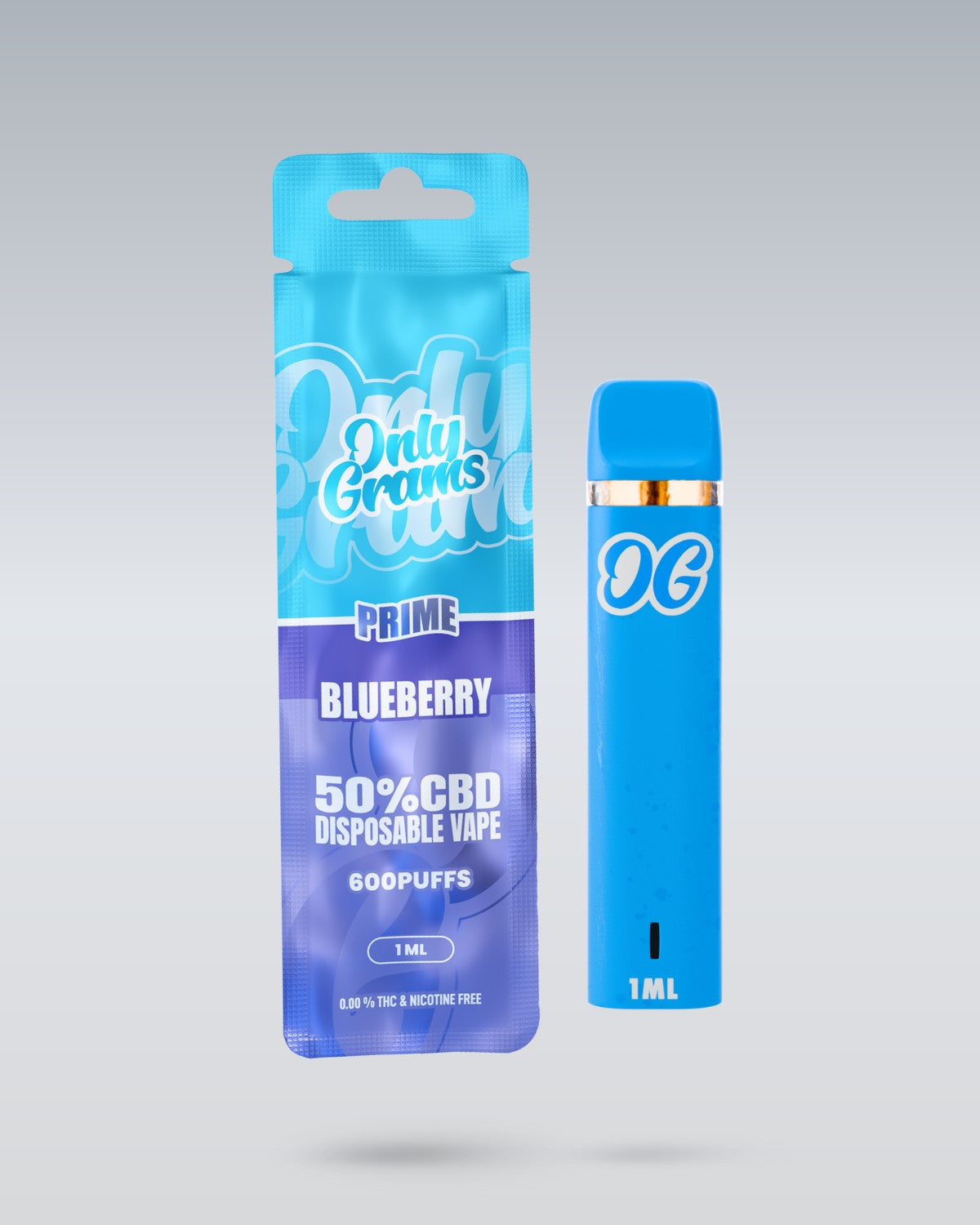OnlyGrams Blueberry CBD Einweg Vape 50% CBD 1ml