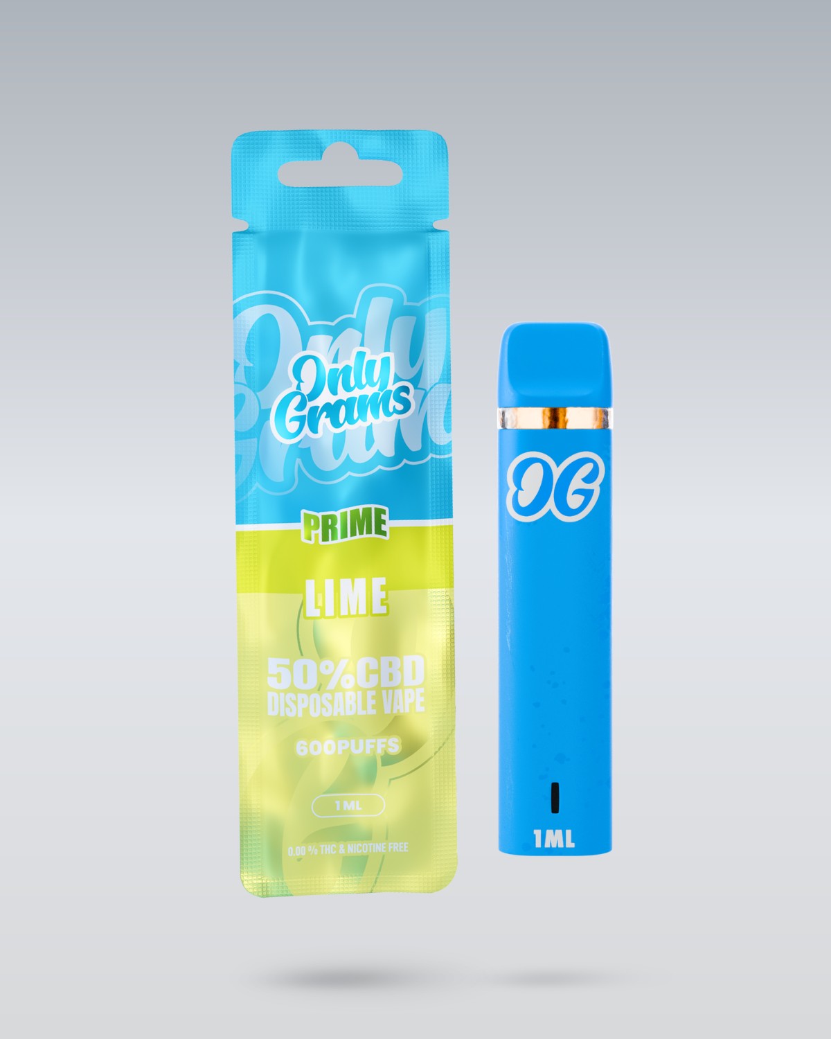 OnlyGrams Lime CBD Einweg Vape 50% CBD 1ml