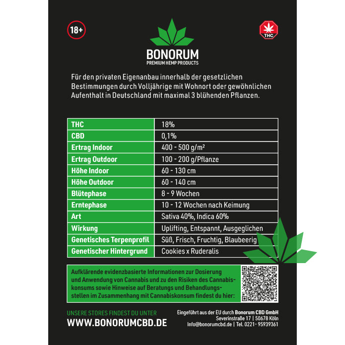 Cookies x Bonorum THC Seeds - ( Automatic ) 3 Seeds – Ansicht 2