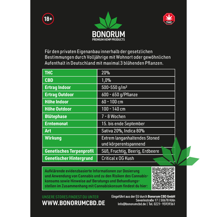 Critical aka Critical Mass Fem. THC 3 Seeds – Ansicht 2