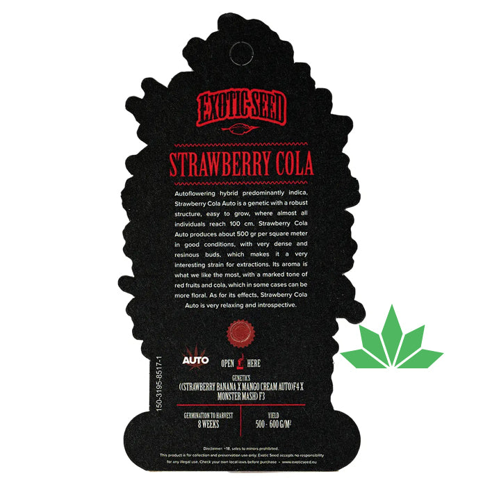 Exotic Seed -  STRAWBERRY COLA - Automatic / 3 Seeds