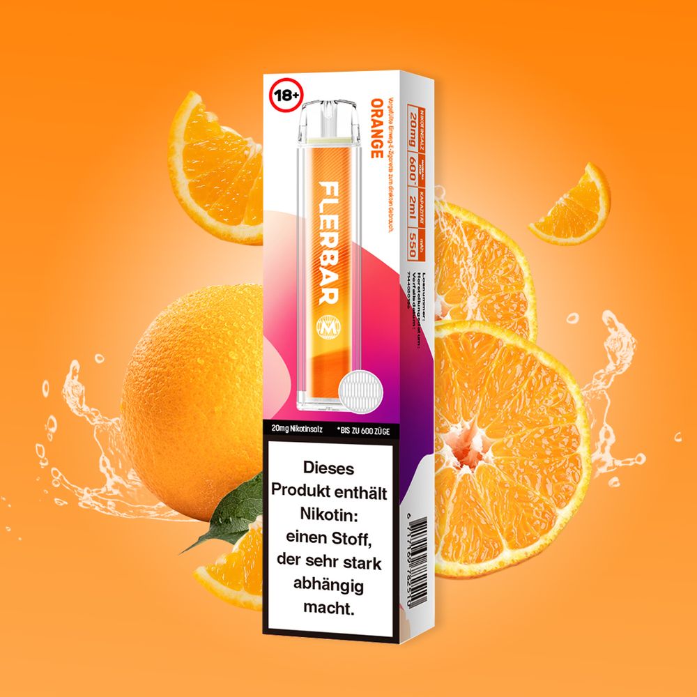 Flerbar M Orange Einweg Vape 20mg