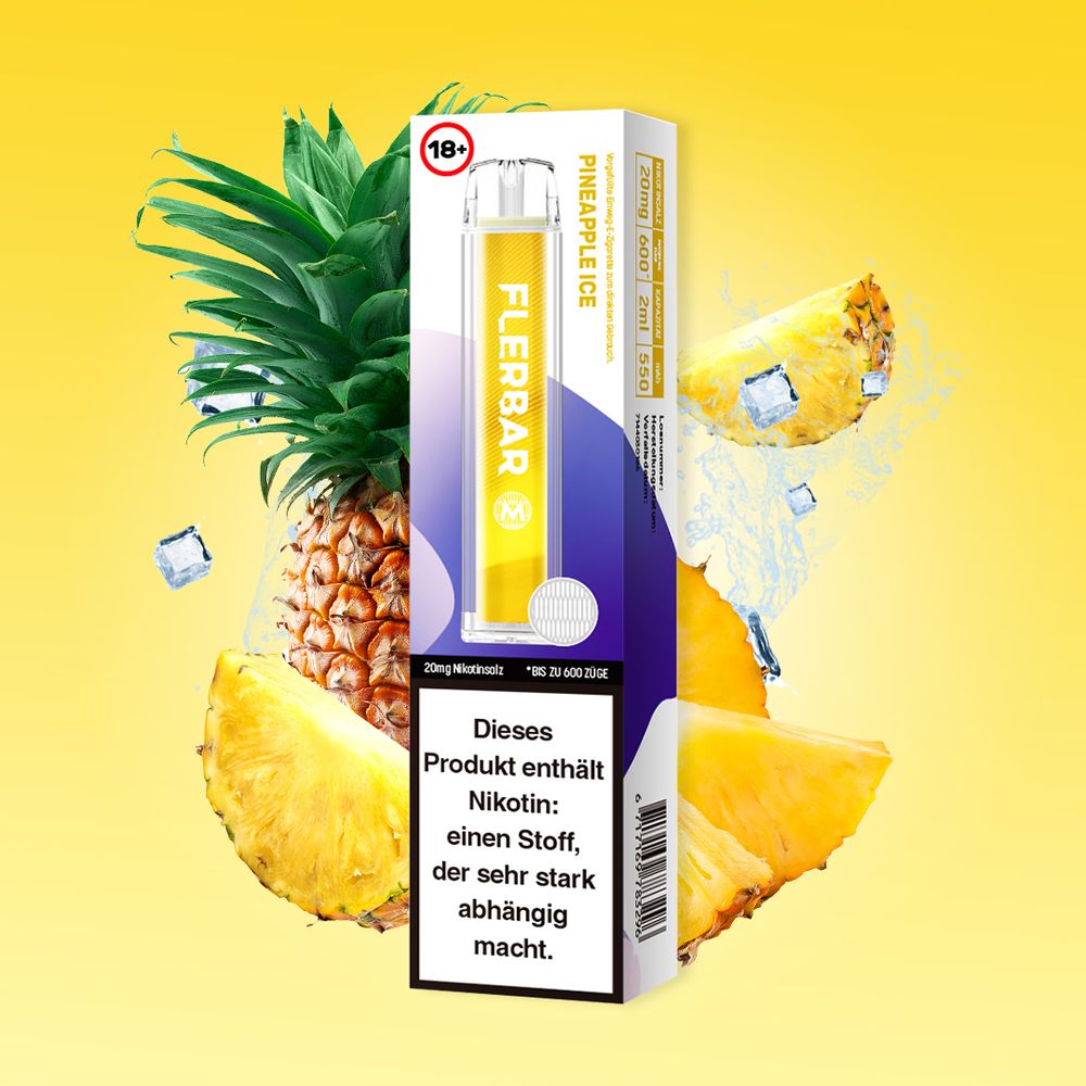 Flerbar M Pineapple Ice Einweg Vape 20mg