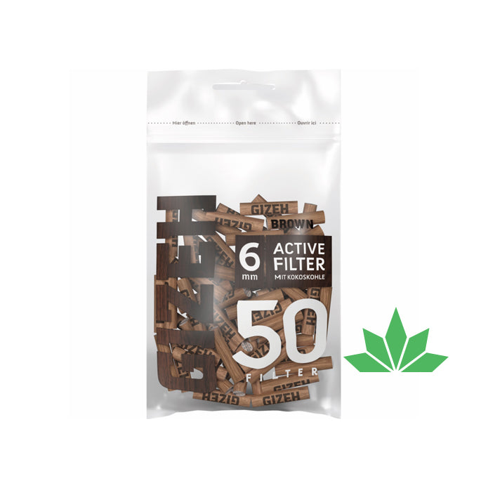 GIZEH BROWN Active Filter 6mm 50er