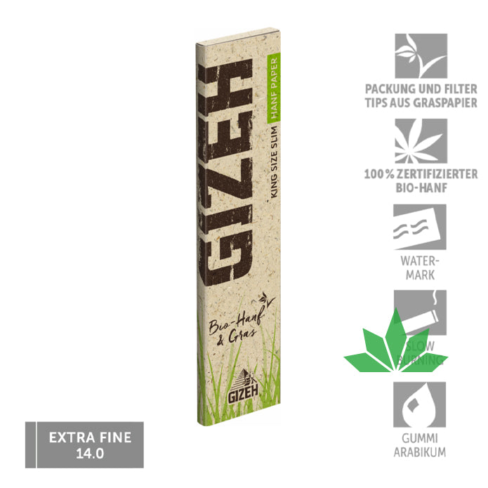 GIZEH Hanf & Gras King Size Slim – Ansicht 2