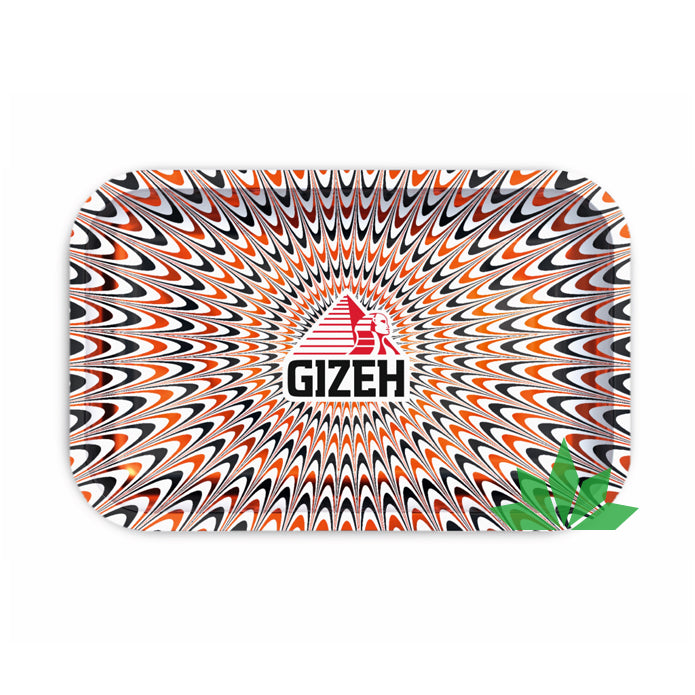 GIZEH Rolling Tray “Trippy” – red-white