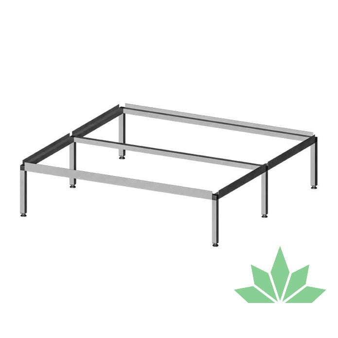 growTABLE square 1.2 + Gestell (GrowRack), Fluttisch / Growtisch – Ansicht 2
