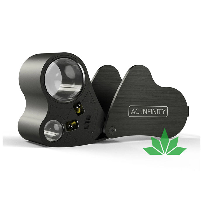 AC - Juwelierlupe, Taschenlupe mit LED-Licht und zwei Linsen