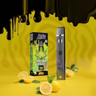 Happy's Amsterdam Super Lemon Haze TAC Vape mit Verpackung und Zitronen