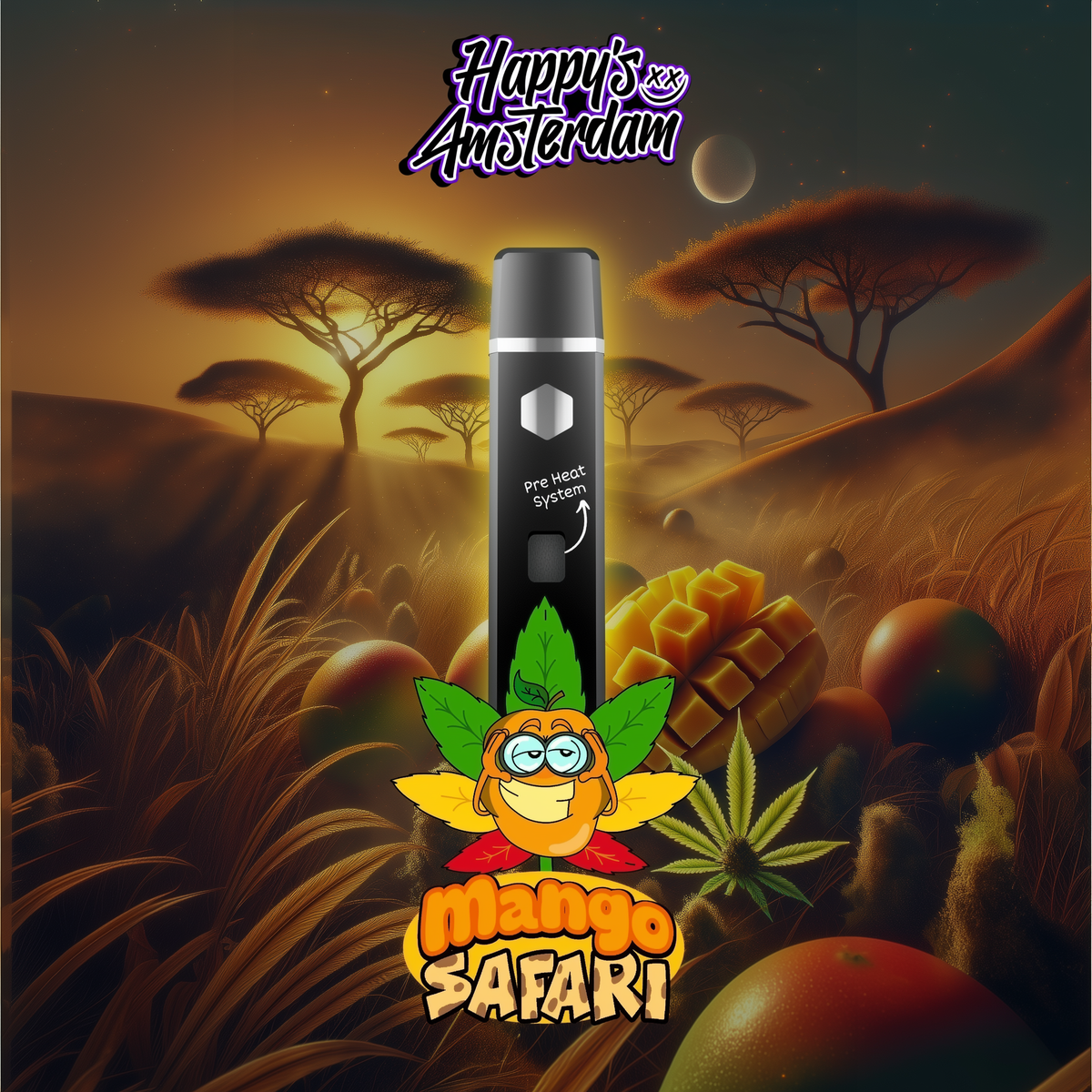 Mango Safari TAC Vape Pen mit Pre-Heat-System
