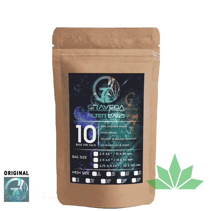 Graveda Rosin Bags 51x89 - Wiederverwendbare Filterbeutel zur Herstellung von Rosin