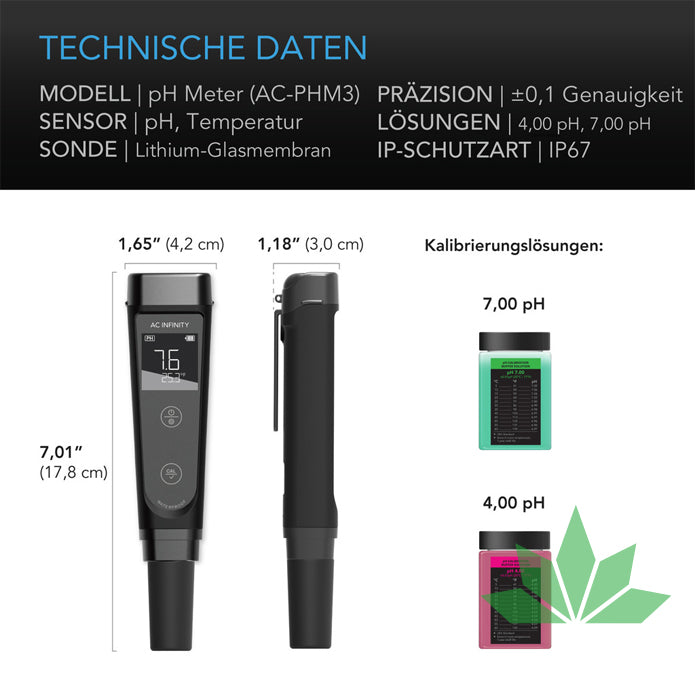 AC Infinity pH-Meter Kit, pH-Stift Tester für Wasser – Ansicht 2