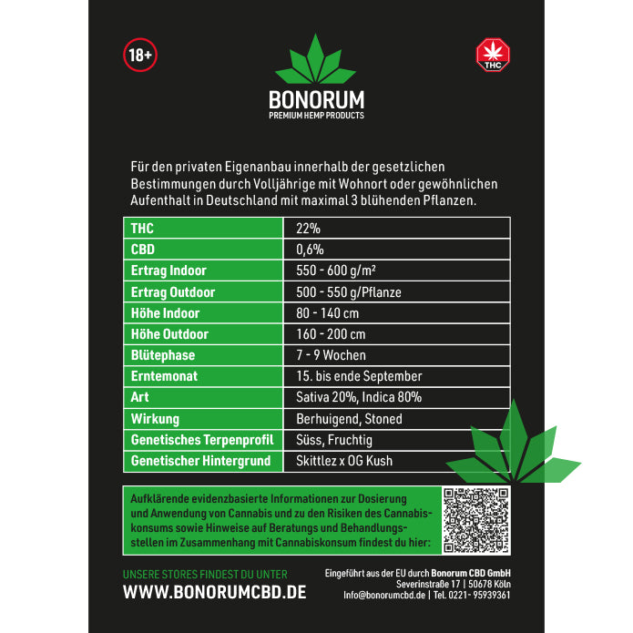 Skittlez Fem. THC 3 Seeds – Ansicht 2
