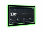 Growlink displayLINK Touchscreen mit Klima-Dashboard und grünem LED-Statusring